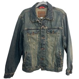 Old navy blue jeans denim jean jacket blue coat